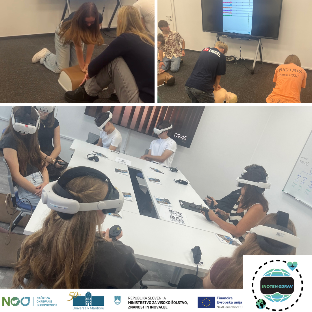 Krajše izobraževanje temeljnih postopkov oživljanja dijakov II. Gimnazije Maribor