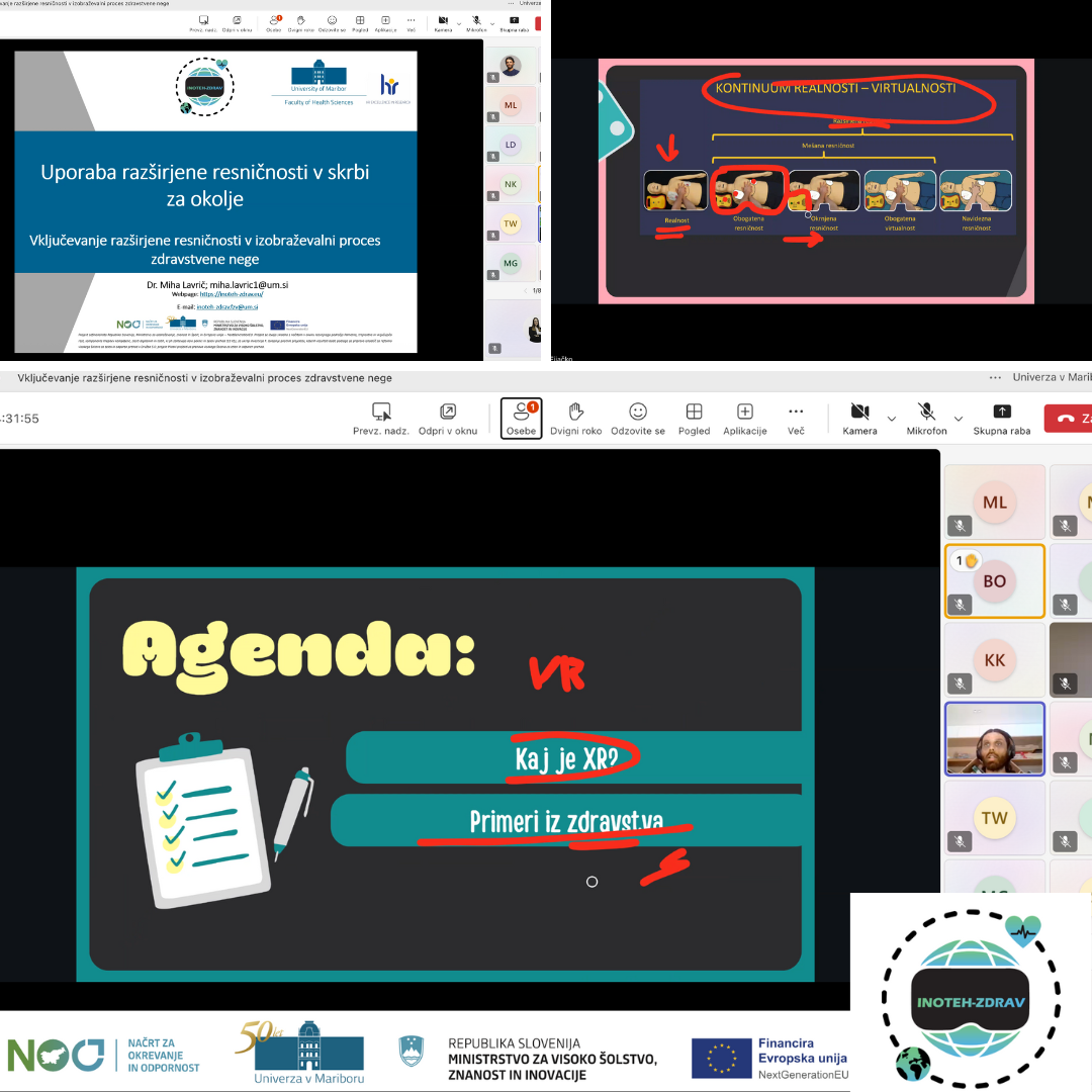 Izobraževanje: VKLJUČEVANJE RAZŠIRJENE RESNIČNOSTI V IZOBRAŽEVALNI PROCES ZDRAVSTVENE NEGE